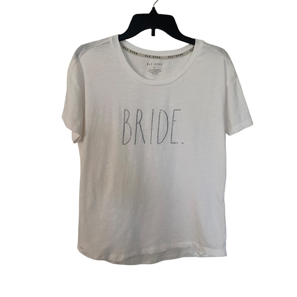 Rae Dunn “BRIDE” cotton blend tee shirt size Medium